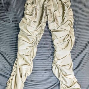 Ruched Satin Pants